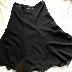 Midi skirt Black mesh